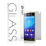 Sony Xperia M5 Tempered Glass Screen Protector, D&P Ballistics Glass Screen Protector For Sony Xperia M5 + Matte Backside Protector- 99.9% Transparent/ 9H Hardness / Shatter-Proof/Anti-Fingerprint