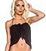 THE MESH KING Coqueta Swimwear Womens Chiffon Cover up Beach Sarong Pareo Canga Swimsuit Wrap Black