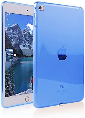 iPad Mini 4 Case,Veking Grip Flexible Soft Transparent TPU Rubber Back Cover for iPad Mini 4 Air Bounce Shockproof Technology-Blue