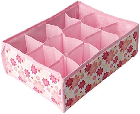 XWB Underwear Organizer Bras Storage Box, 12 Grid Storage Box Drawer Closet Home Organizer for Apparel Garments Socks Ties Scarves