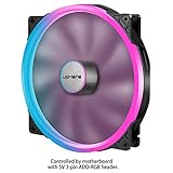 upHere P200RGB-Hydraulic Bearing 200mm 5V RGB PWM Fan for Computer Cases,P200RGB