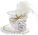 Forum Novelties Women's Mini Top Hat with Rose Costume Accessory, White, One Size