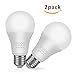 Smart Sensor LED Bulb, Haofy 7W Dusk to Dawn Light Bulb Built-in Photosensor Detection with Auto Switch Outdoor/Indoor Lamp for Porch Patio Garage Basement Hallway(E26/E27,600lum,Cool White,2pack)