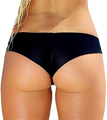 Milis Women's Simply Solid Cheeky Bikini Bottom (S, Black)