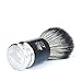 Luxury Shaving Brush for Men by VIKINGS BLADE, Ultra Heavy Acrylic & 316L Steel Handle, Super Strong Knot Backbone, Minimal Shedding, Fast Lather, Extremely Smooth & Plush on Skin (Dark Raven)