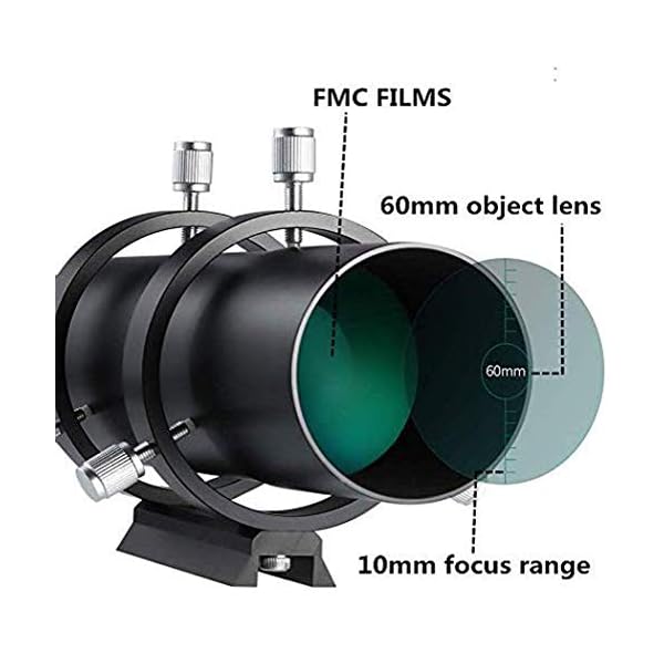 Svbony SV106 Teleskop Guiders, 60mm FMC Teleskope Sucher mit 240mm Brennweite Helical Fokussiergerät, Sucherfernrohre Teleskop Zubehör für Teleskop Astrokamera Autoguide Astrofotografie – Bild 4
