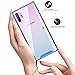 SALAWAT Galaxy Note 10 Plus Case, Clear Galaxy Note 10+ Case Cute Gradient Slim Phone Case Reinforced TPU Bumper Shockproof Protective Case for Samsung Galaxy Note 10 Plus 5G 6.8inch (Purple Blue)