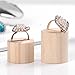 Bocar Natural Wood 5 PCS Cylinder Ring Display Stand (MT-5Z)