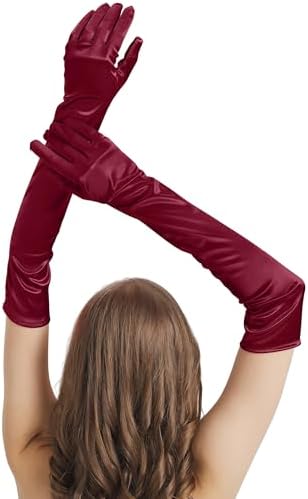 Very Long Satin Gloves in 38 Assorted Colors Assorted Glove Colors