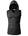 H2H Mens Hooded Sleeveless Tank Top Charcoal US S/Asia M (KMTTK015)