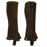 Perri's Child's Zipper Half Chap, Brown, Small