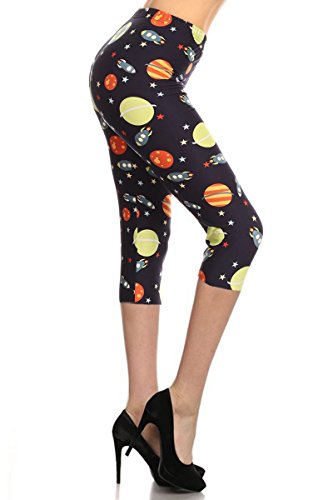 Capri Print Leggings Space Invaders (R698-CA-PLUS)