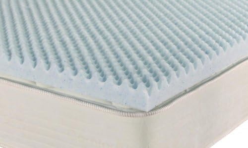 iPedic 2" Full Extra Long Convoluted Gel Memory Foam Topper.