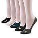 KEAZA Women Candy Cotton Socks No Show Liner Boot Sock 5-pack (WY07C2)