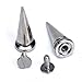 10 Sets Cone Screwback Spikes Studs 25mm Silver / Iron with Nickel Plating, Can Bring You A Lot of DIY Pleasure