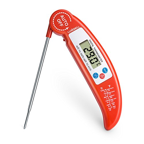 Digital Instant Read Thermometer,Luxebell Indoor Kitchen Meat Oil Cooking BBQ Grill Food Candy Water Oven Thermometer Updated Version