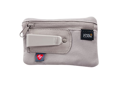 Lewis-N-Clark-RFID-Blocking-Hidden-Clip-Stash-Travel-Belt-Wallet-Brown-One-Size