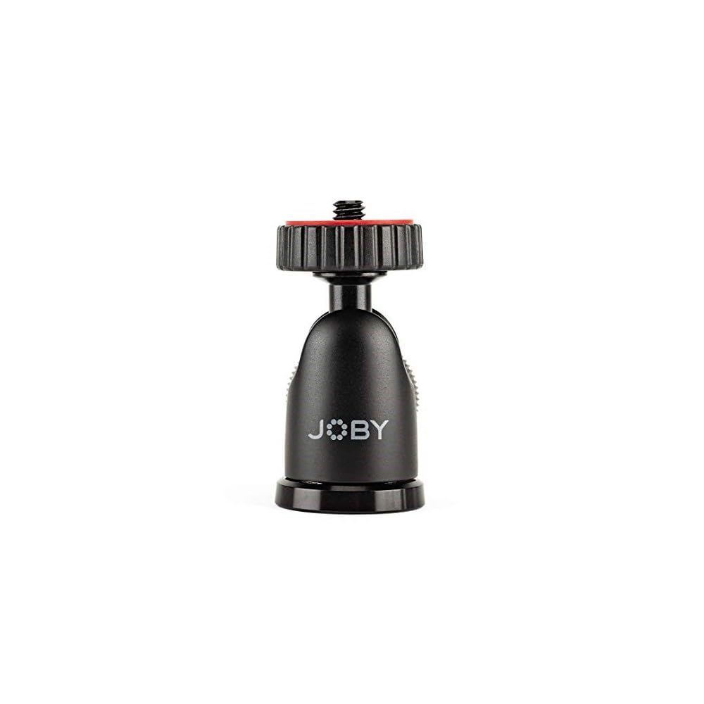 Joby BallHead 1K, Ball Head for Compact Cameras, Flashes, LED Lights, Microphones, with Quick Release Mount and Bubble Level, for GorillaPod 1K, for Professional Photos and Videos - Black