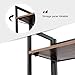 VASAGLE Vintage Bookcase, 3-Tier Folding Ladder Shelf, Portable Storage Rack Shelf, Easy Assembly Wood Look Accent Furniture with Metal Frame for Home Office, Vintage ULLS66X