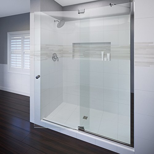 Basco Cantour Frameless Shower Door, Fits 42.06 to 48 in. opening