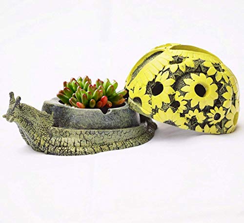 Rabbitroom Ashtrays for Cigarettes Outdoor Ashtray with Lid Resin Ash Holder for Indoor and Outdoor Home Office Decoration Creative Gift for Family and Friends (Snail)