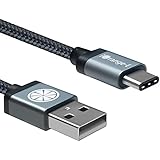 Type C, iOrange-E&trade; 6.6 Ft (2M) Braided Cable with Reversible Connector for New Macbook 12 inch, ChromeBook Pixel, Nokia N1 Tablet, Asus Zen AiO and Other Devices with Type C USB, Black