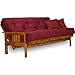 Nirvana Futons Stanford Wood Futon Frame - Queen Size (Frame Only), Transform to 3 Positions - Sofa, Lounger, Bed