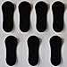 No Show Socks Mens Invisible Non Slip Low Cut Ankle Sock Cotton Pack 7 Pairs for Men (Black, 6-11)