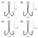 JL Sport Shaddock Fishing Pack of 20 Classic Sharp Durable Double Hooks High Carbon Steel Saltwater Hook Small Fly Tying Fishing Hooks