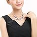Glamorousky Blue Leaves Necklace with Blue Austrian Element Crystals