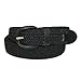 CTM® Men's Elastic Braided Belt with Covered Buckle (Big & Tall Available), Medium, Black