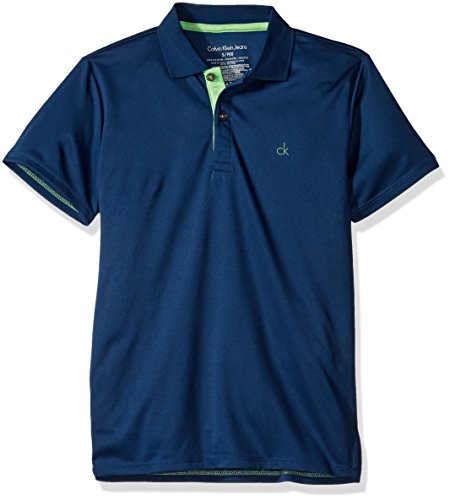 Calvin klein big boys  performance polo, dark blue, l14…