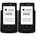 YATUNINK Remanufactured Ink Cartridge Replacement for PG-245XL Black for Pixma MG2920 MG2922 MG2924 Printer (2 Black)