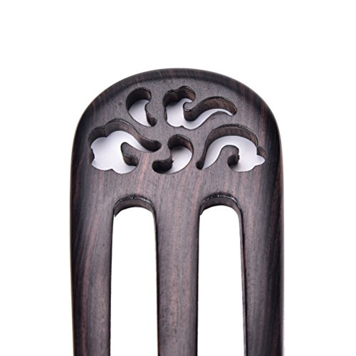 1 Pcs Handmade Carved Wood 3-Prong Hair Fork Vintage Style Hair Stick Wooden Hairpin by Team-Management