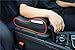 GSPSCN Car Center Console Armrest Pad Soft Memory Foam Pu Leather with Storage Pockets Seat Cushion (Black with Red)