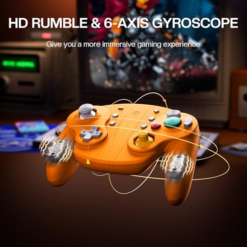 NYXI Wizard 2 Control GameCube para Switch – Control Switch 1 Inalámbrico con Joystick TMR Hall, Gatillos Ajustables, NFC, Vibración HD, Giroscopio de 6 Ejes y Botones Programables