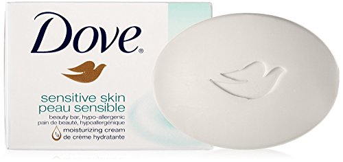 Dove Sensitive Skin Unscented Bar Soap 1oz Travel Size (10 Bars)