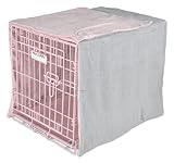 Precision Pet Snoozzy Baby Duvet Crate Cover, 24-Inch,Reversible Gray and Gray with Pink dots