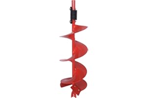 THUNDERBAY 10 Inch Diameter 36 Inch Long Single Sprial Earth Auger Bit with Fishtail Point Drill Bit and The Patent Shock Spring