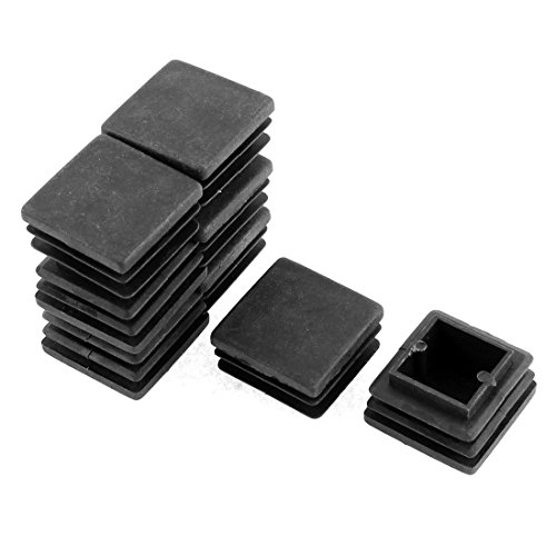 uxcell Plastic Home Office Square Tubing End Cap Insert Tube 30mm x