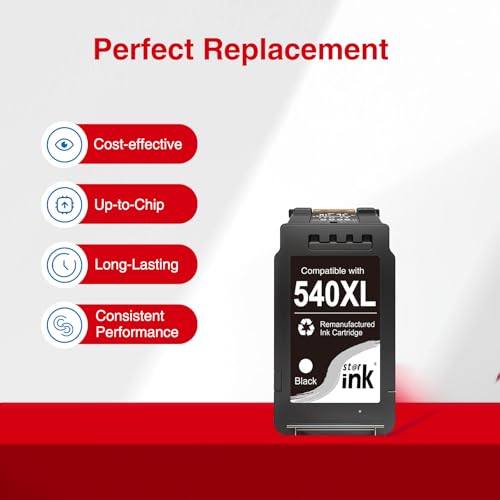 540XL 541XL Ink Cartridges Twin Pack High Yield Replacement for Canon 540 541 Ink Cartridges, PG-540XL CL-541XL Black & Colour Ink for Pixma TS5150 TS5151 MG3600 MG3650 MG3650S TS5100 MG4250 MX475