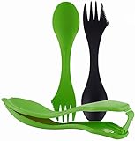 Light My Fire Original BPA-Free Tritan Sporks in Case, Black/Green