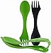 Light My Fire Original BPA-Free Tritan Sporks'n Case, 2-Pack with Case, Black/Green