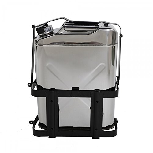Lovinland 5 Gallon Gas Oil Can and Steel Holder 4 Pcs Stainless Steel Jerry Can Portable Water Bucket Emergency Backup Petrol Diesel Storage Can Tanks with Spout 20 L - Thumbnail 7