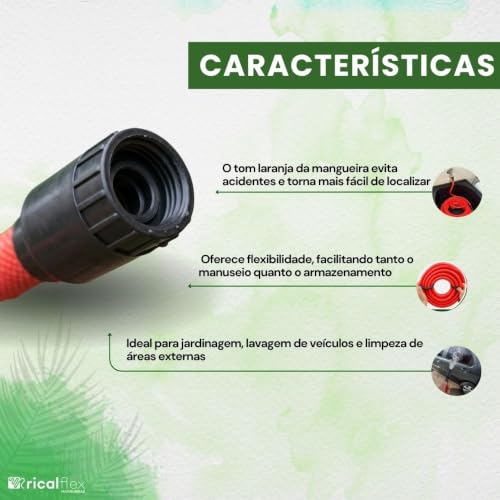 Mangueira de Jardim Premium Silicone 20 Metros 1/2 Polegada - Parade 2mm com Esguicho Regulável