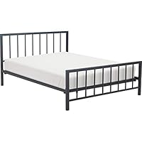 Click Décor FUBD20012A Evans King Bed, Black