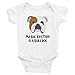 Promini Funny My Big Brother/Sister is a English Bulldog Baby Bodysuit Cool Infant One-Piece Baby Bodysuit