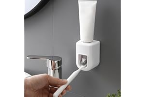 Automatic Toothpaste Dispenser, Wall Mounted Toothpaste Squeezer for Family and Kids Bathroom