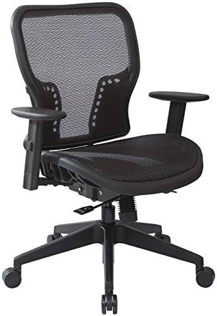 Space Seating Dark Air Grid Seat & Back Executive Chair