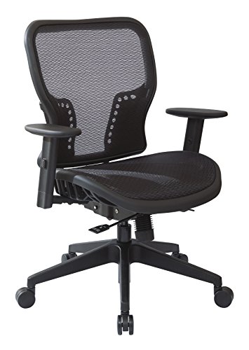 Space Seating Dark Air Grid Seat & Back Executive Chair